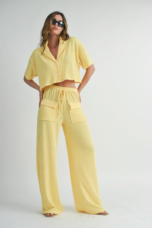 Button Up 2 Piece Set - REPUBLIC FASHION